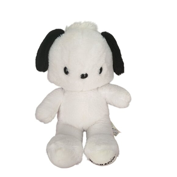 Build-A-Bear Workshop Pochacco Plush Toy 17" White & Black Stuffed Animal - Picture 1 of 9